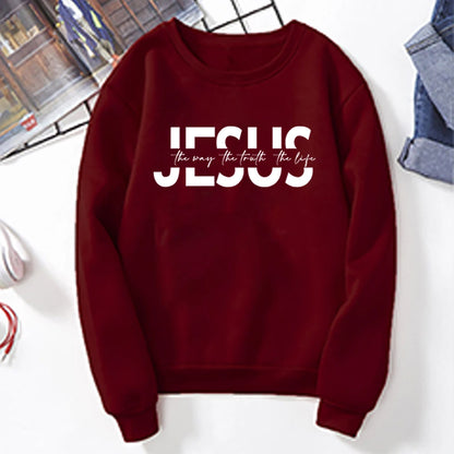 Faith In Jesus Crewneck Sweater - Luxinsly