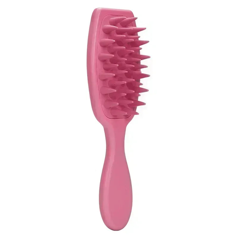 Extended Handle Soft Silicone Shampoo Scalp Massager Hair Washing Comb