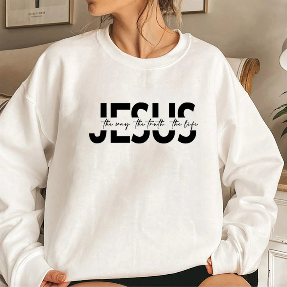 Faith In Jesus Crewneck Sweater - Luxinsly