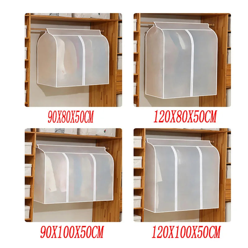 Transparent Waterproof Garment Dust Cover | Hanging Wardrobe Organizer for Clothes Protection