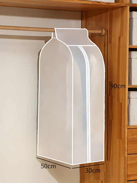 Transparent Waterproof Garment Dust Cover | Hanging Wardrobe Organizer for Clothes Protection