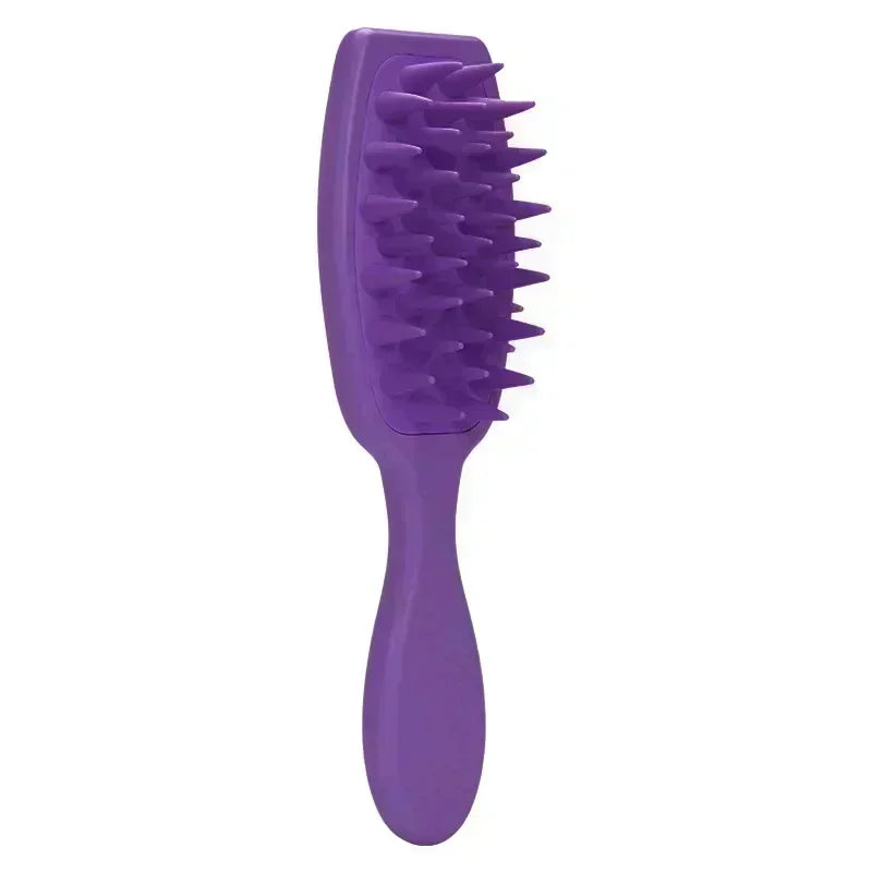 Extended Handle Soft Silicone Shampoo Scalp Massager Hair Washing Comb