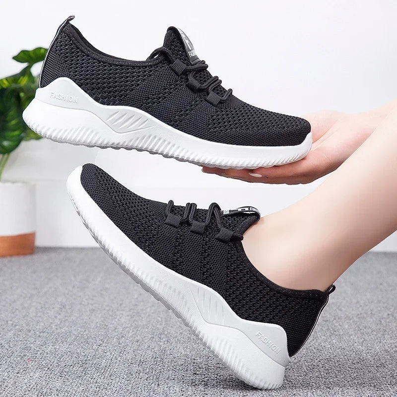 2023 Summer Women's Casual Sneakers: Comfortable Breathable Platform Shoes for Fashionable and Versatile Style - Luxinsly