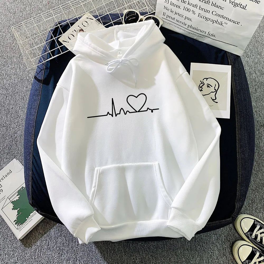 Women's Casual Print Loose Hoodie | Spring Long Sleeve Harajuku Pullover