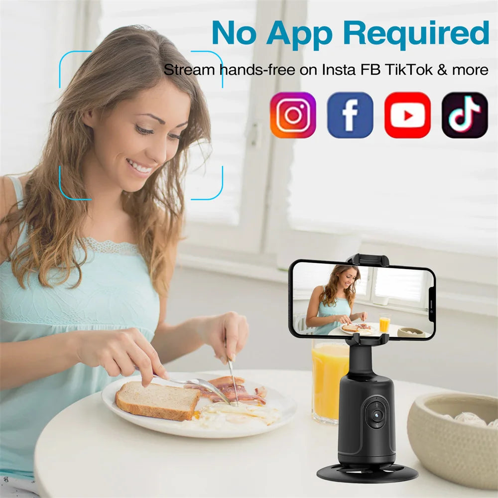 360 Rotation Automatic Face Tracking Phone Holder