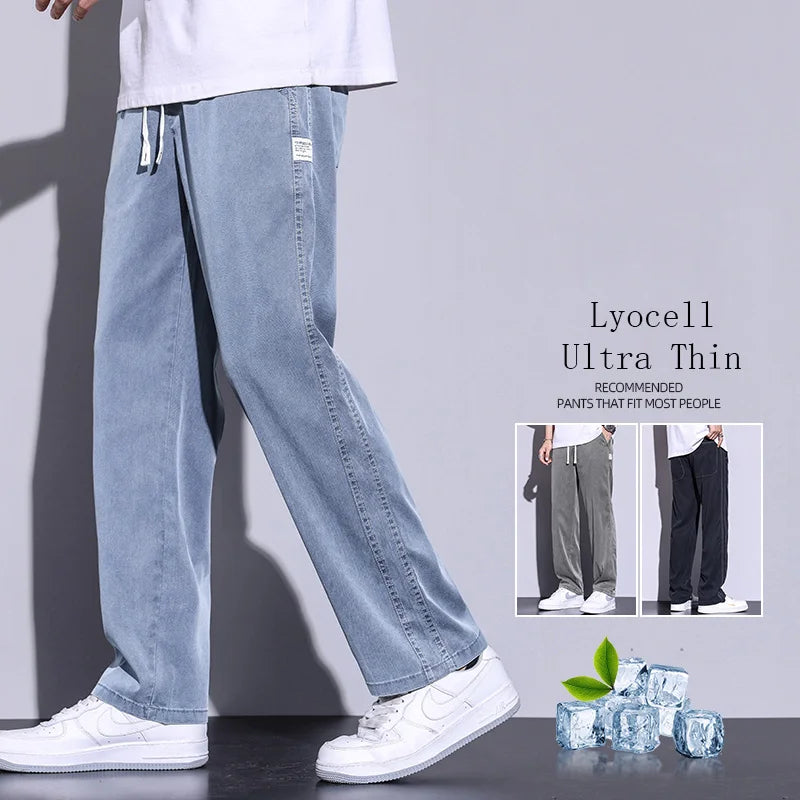 Men's Ultra-Thin Lyocell Summer Trousers – Soft and Breathable (M-5XL)