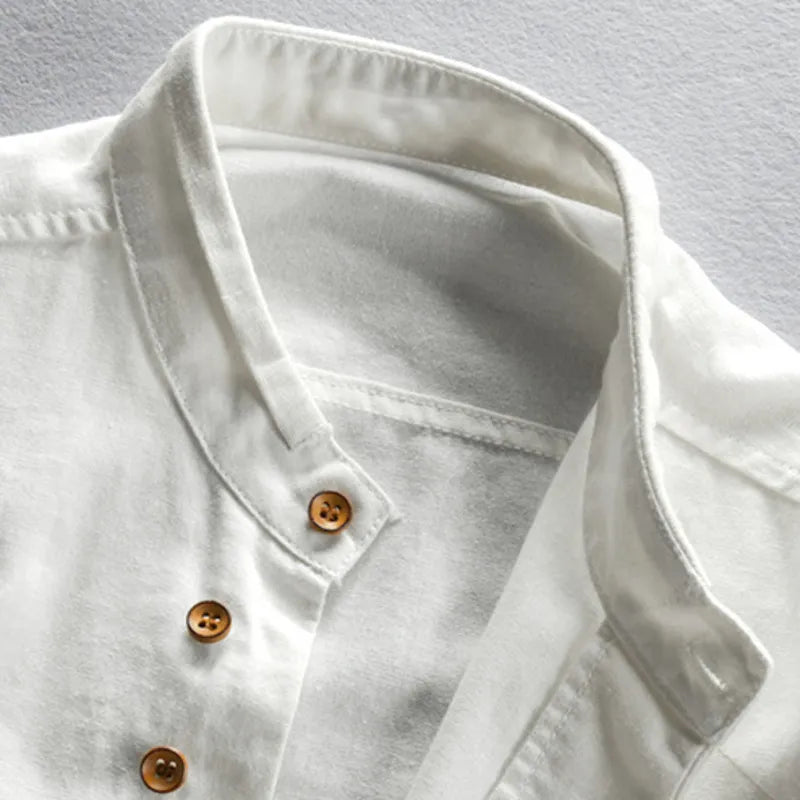 Men’s “Katana” Japanese Linen Shirt | Last Day Sale! - Luxinsly