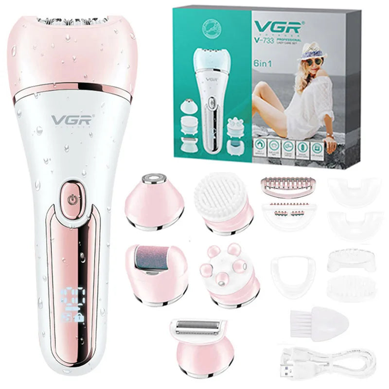 Electric Women’s Epilator and Shaver – Leg, Body, Facial, and Bikini Hair Removal Trimmer - Luxinsly