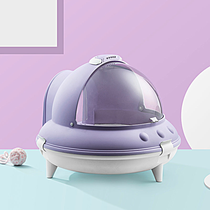 Spaceship-Inspired Cat Litter Box - Luxinsly