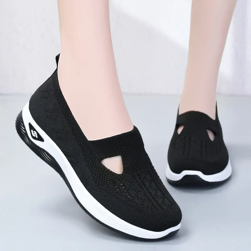 2023 Summer New Women's Comfort Casual Shoes: Fashionable Soft Sole Breathable Hollow Out Flats - Zapatos De Mujer