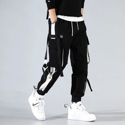 New Streetwear Men's Multi-Pocket Cargo Harem Pants – Hip Hop Casual Joggers - Luxinsly