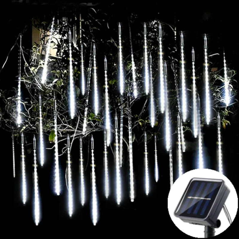 Solar LED Meteor Shower Lights - Waterproof Outdoor Garden Decoration - Luxinsly