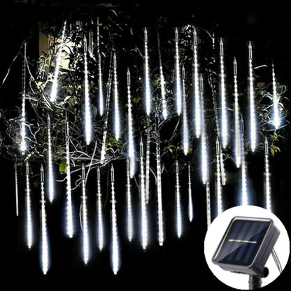 Solar LED Meteor Shower Lights - Waterproof Outdoor Garden Decoration - Luxinsly