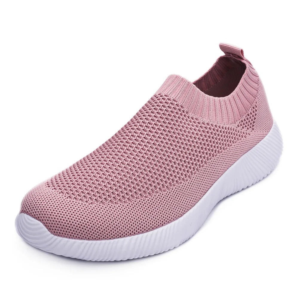 2024 Spring Women's Knitted Sock Sneakers: Casual Breathable Flats for Walking