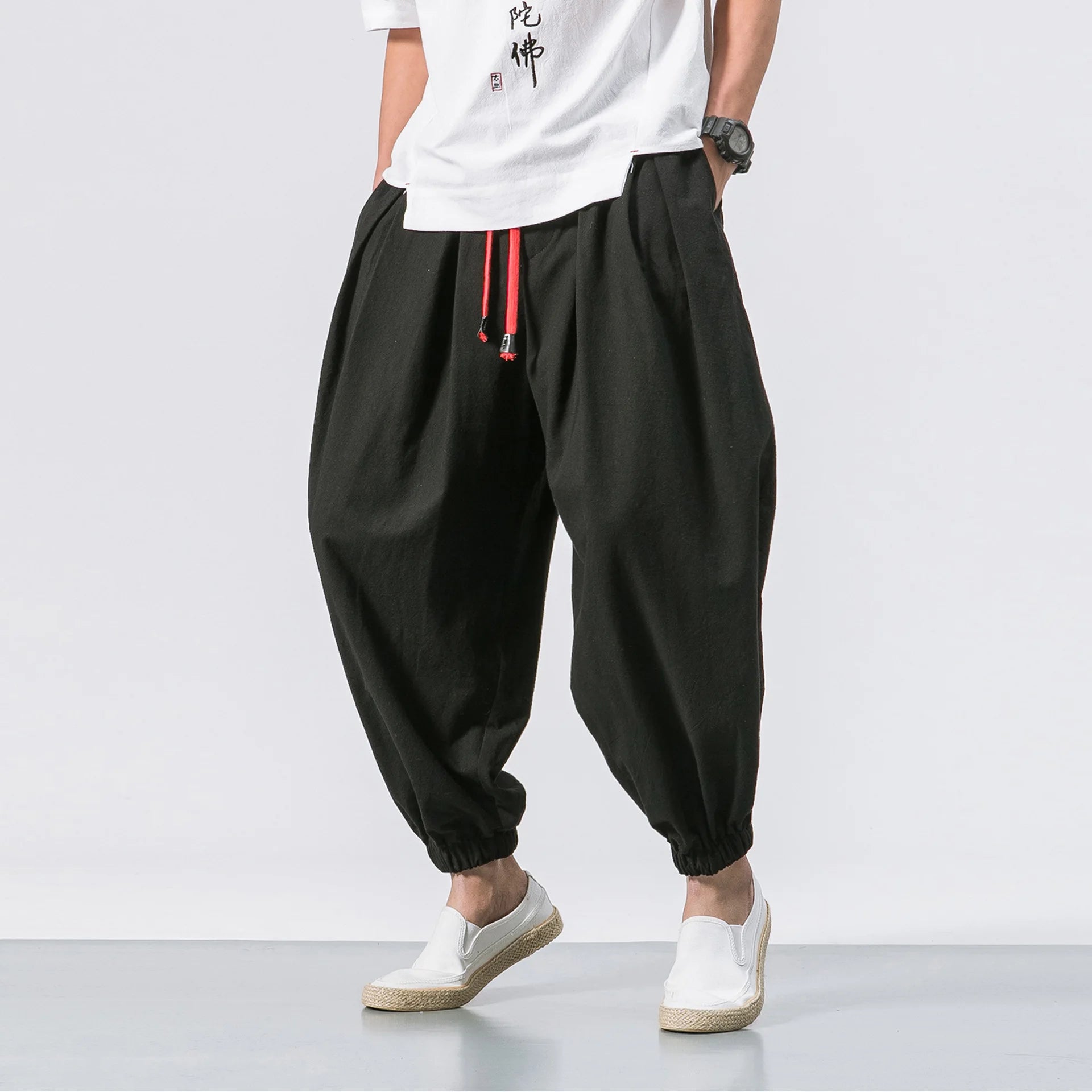 Hakaru Oversized Linen Pants - Luxinsly