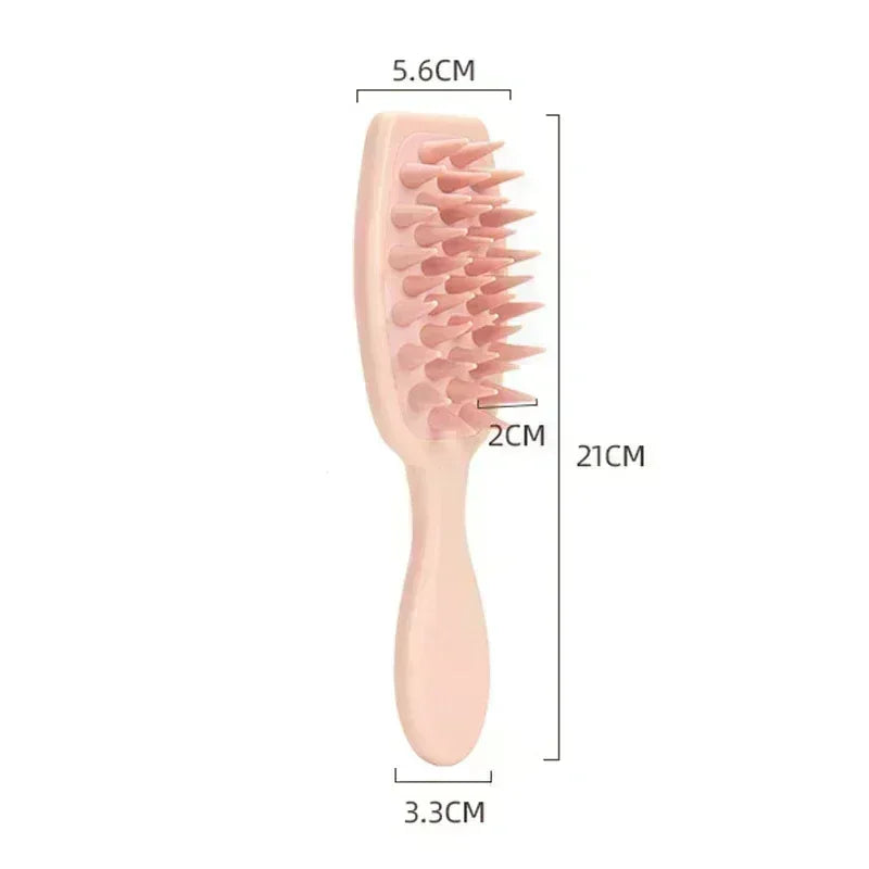 Extended Handle Soft Silicone Shampoo Scalp Massager Hair Washing Comb