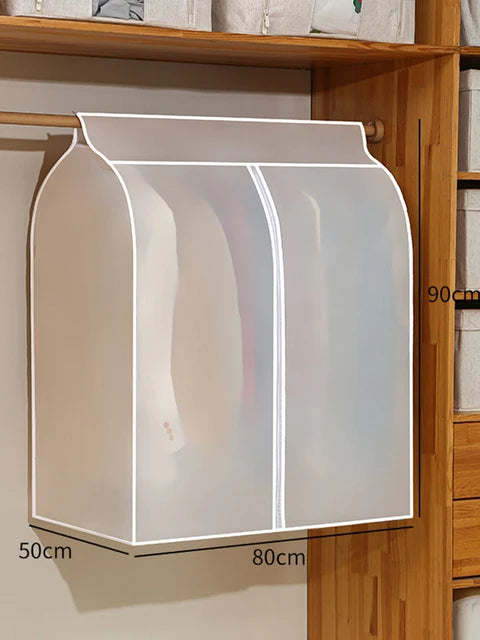 Transparent Waterproof Garment Dust Cover | Hanging Wardrobe Organizer for Clothes Protection