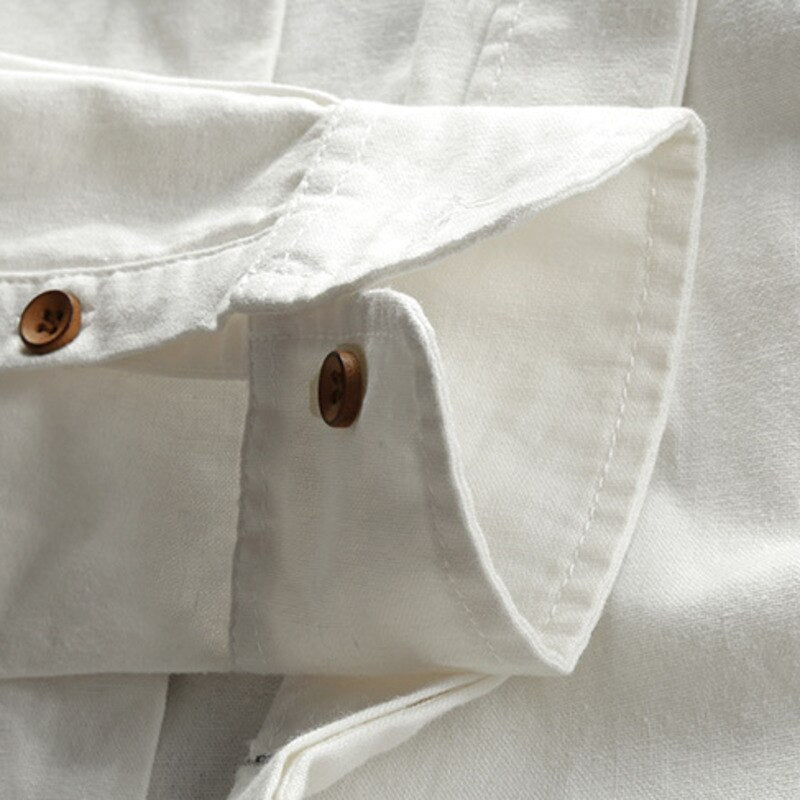 Men’s “Katana” Japanese Linen Shirt | Last Day Sale! - Luxinsly