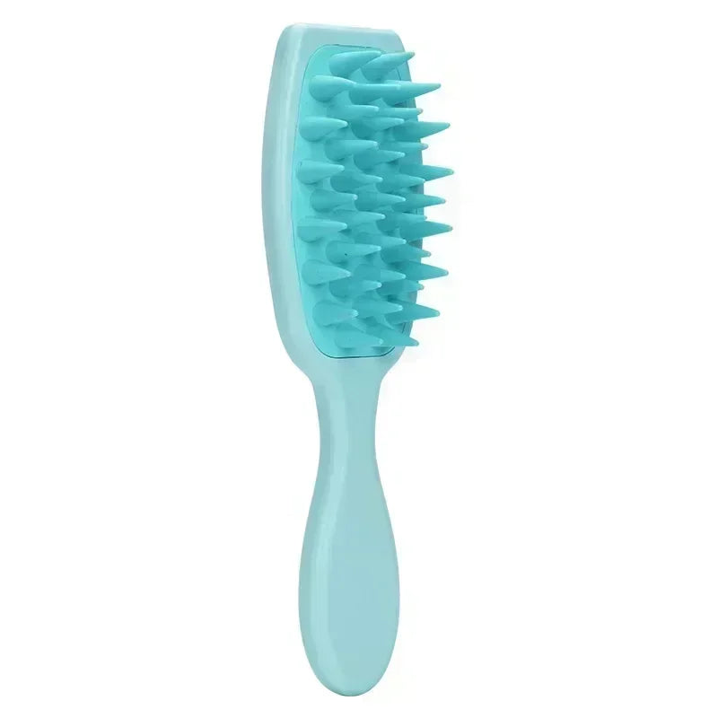 Extended Handle Soft Silicone Shampoo Scalp Massager Hair Washing Comb - Luxinsly