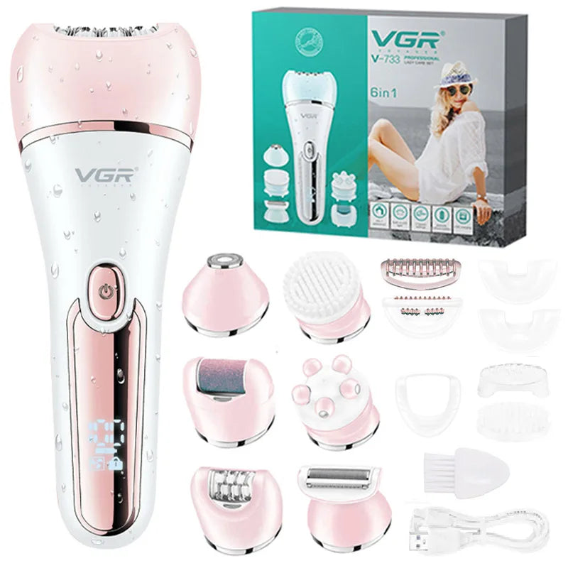 Electric Women’s Epilator and Shaver – Leg, Body, Facial, and Bikini Hair Removal Trimmer - Luxinsly