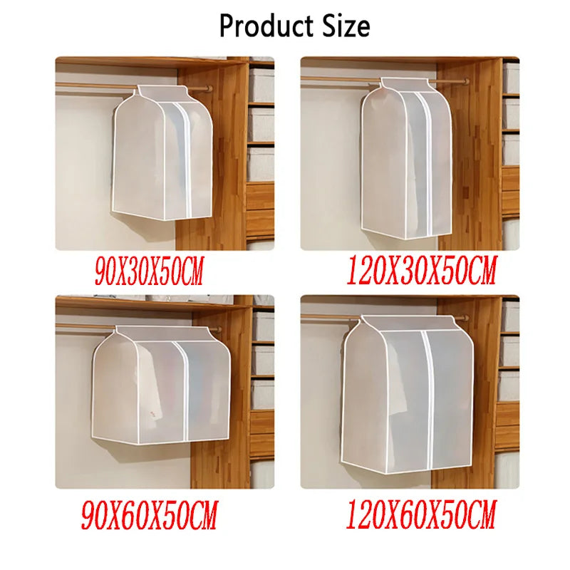 Transparent Waterproof Garment Dust Cover | Hanging Wardrobe Organizer for Clothes Protection