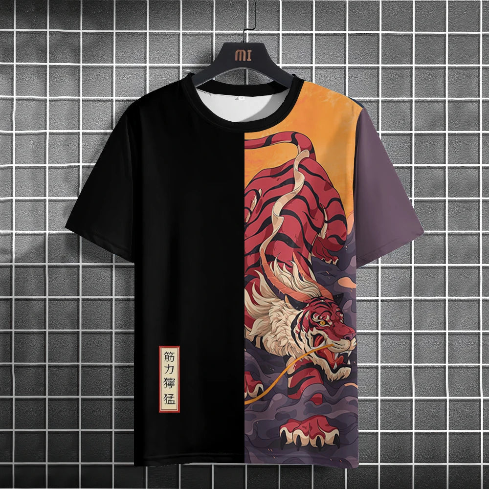 Japanese Samurai Cat 3D Print T-Shirt | Casual Fashion Tee for Men and Women