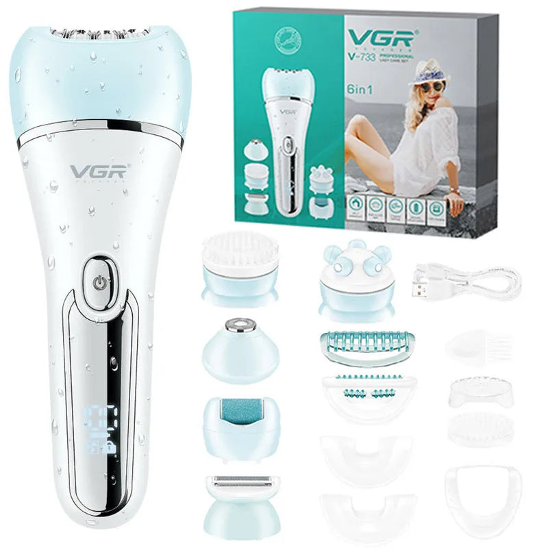 Electric Women’s Epilator and Shaver – Leg, Body, Facial, and Bikini Hair Removal Trimmer - Luxinsly