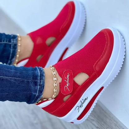 Women's Red Canvas Tennis Shoes | LAST DAY FOR SALE! - Luxinsly