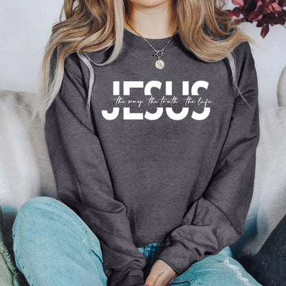 Faith In Jesus Crewneck Sweater - Luxinsly