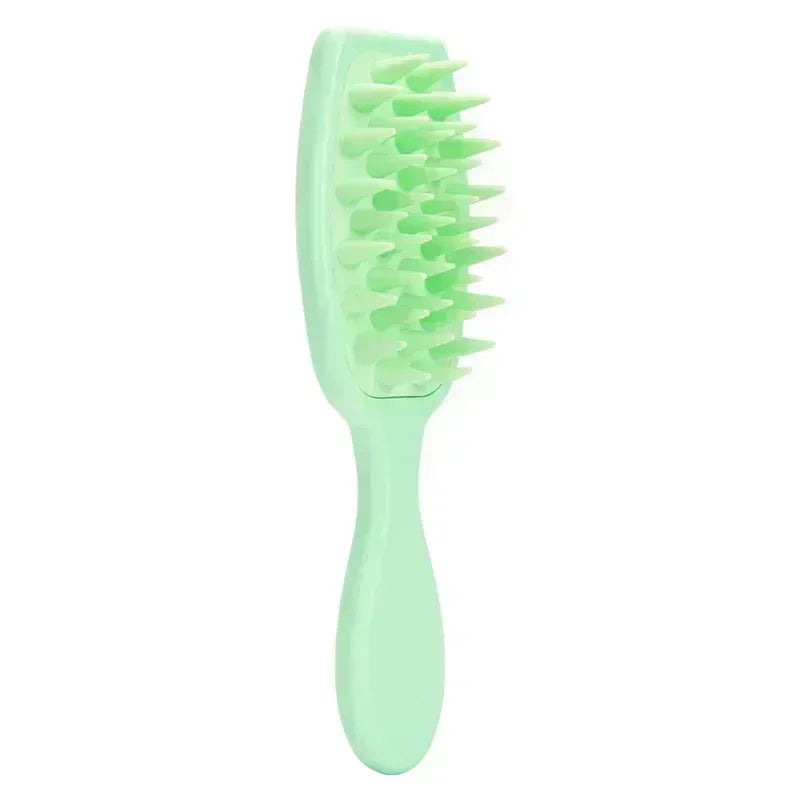 Extended Handle Soft Silicone Shampoo Scalp Massager Hair Washing Comb