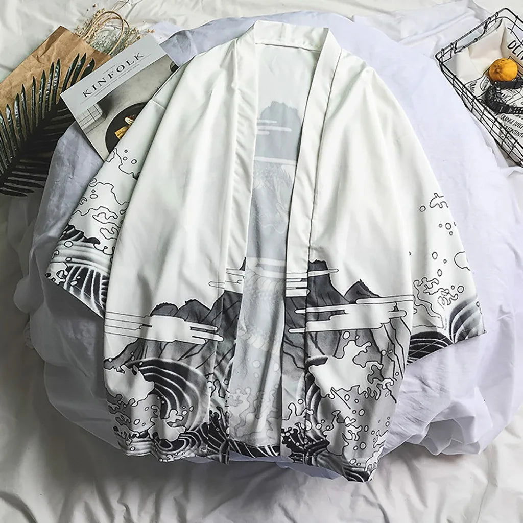 Men's Oversized Kimono Cardigan | Men's Oversized Kimono Cardigan