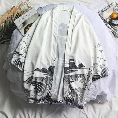 Men's Oversized Kimono Cardigan | Men's Oversized Kimono Cardigan - Luxinsly