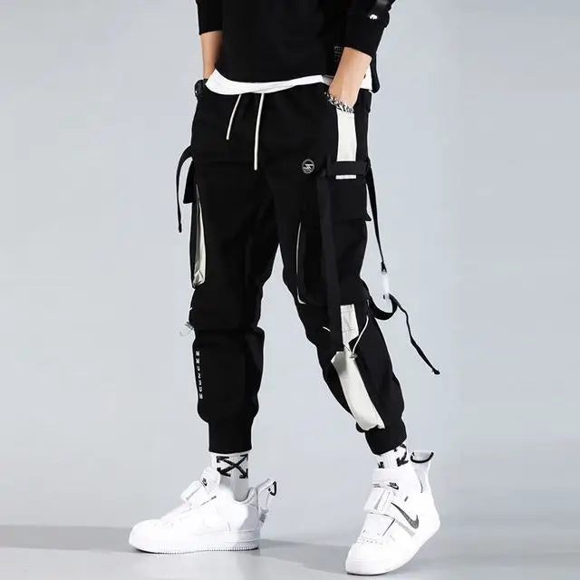 New Streetwear Men's Multi-Pocket Cargo Harem Pants – Hip Hop Casual Joggers - Luxinsly