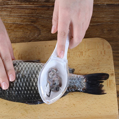 Fish Scale Grater & Scraper with Cover | Efficient Fish Cleaning Tool - Luxinsly