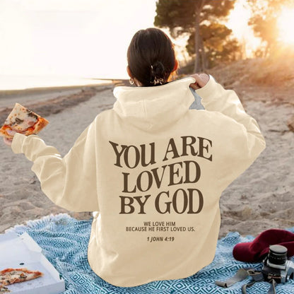 Faith Over Fear Oversized Women's Hoodie Sweatshirt: Trendy Graphic Hooded Sweatshirts for Autumn Casual Wear - Luxinsly