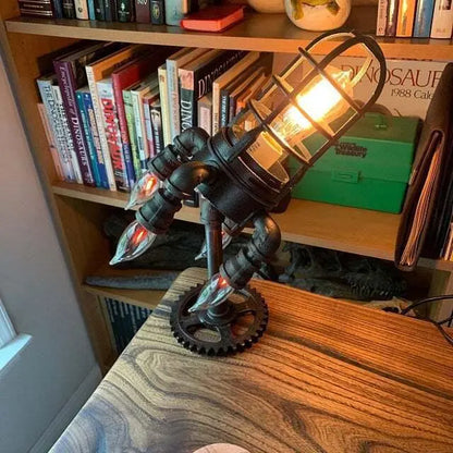 Steam Punk Rocket Lamp - Luxinsly