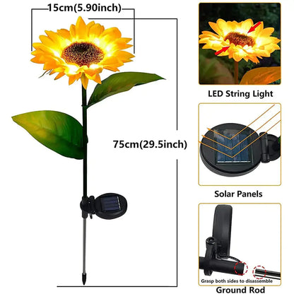 Sunflowers Solar Lawn Light - Luxinsly