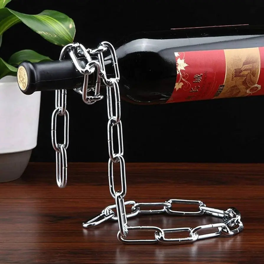 Suspended Chain Bottle Holder - Luxinsly