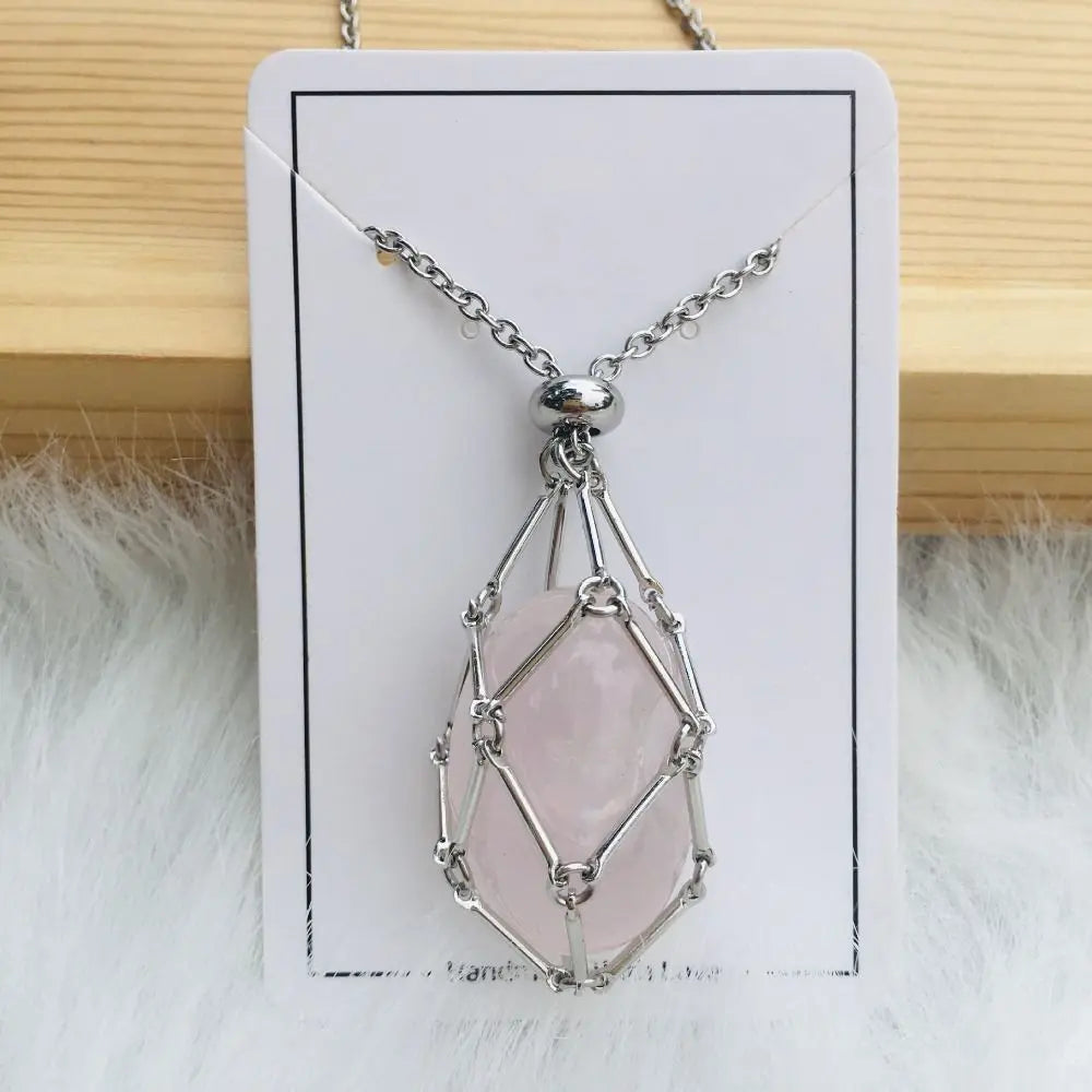 Swapable Crystal Stone Necklace for Luminous Look and Inner Calm Luxinsly