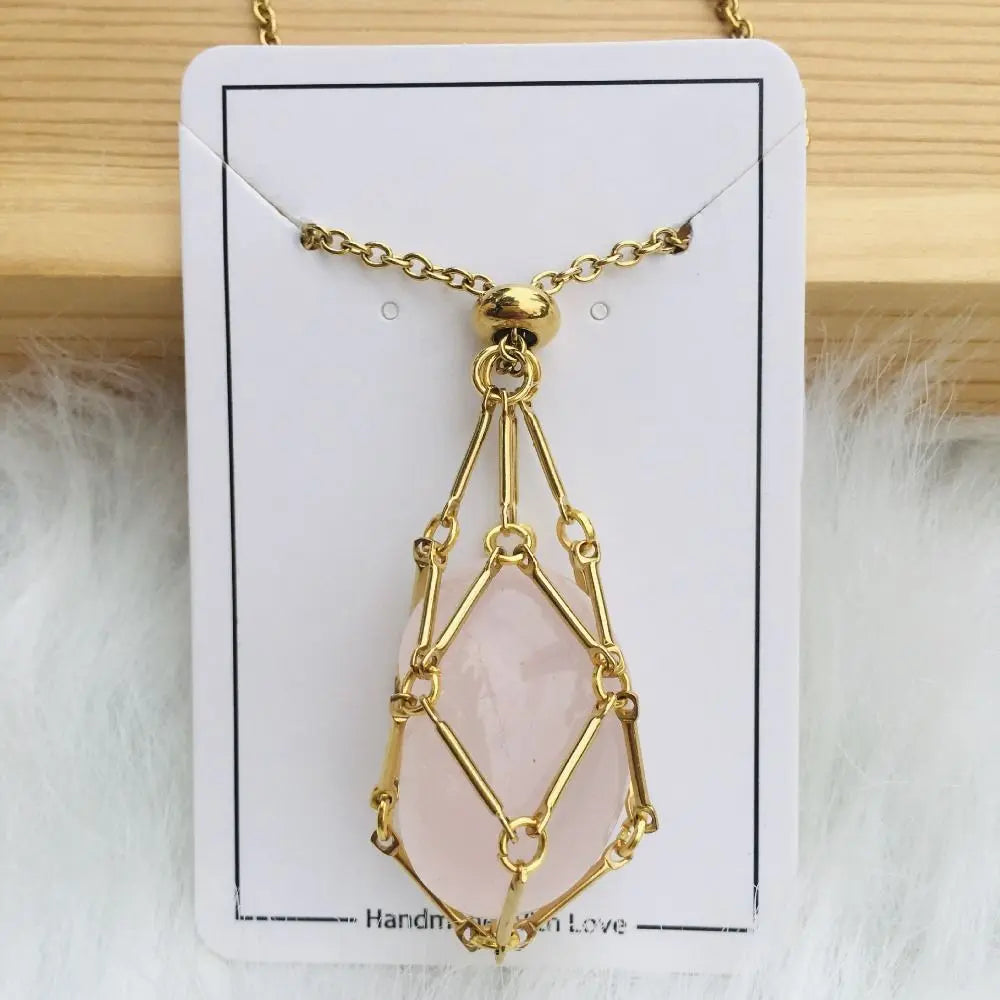 Swapable Crystal Stone Necklace for Luminous Look and Inner Calm Luxinsly