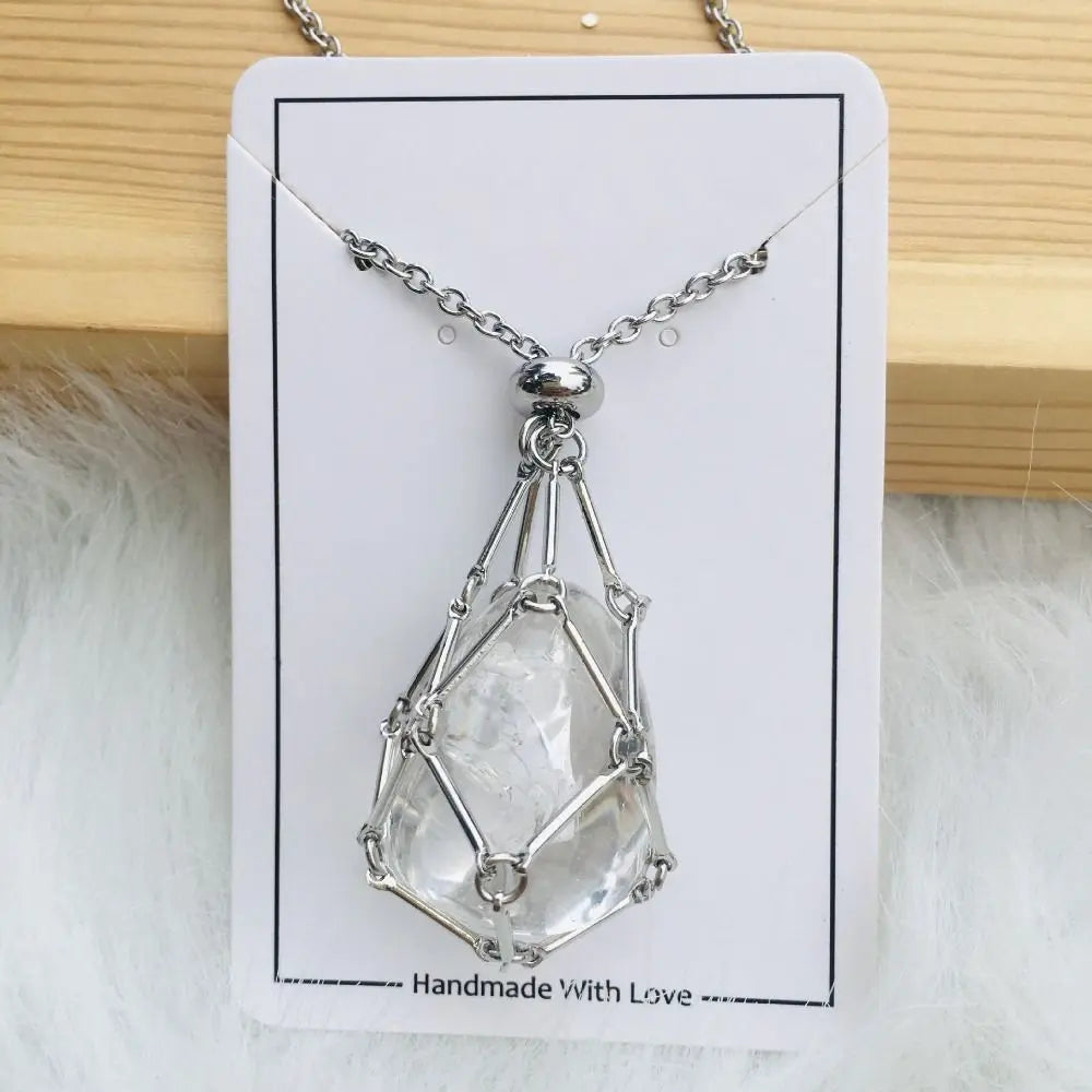 Swapable Crystal Stone Necklace for Luminous Look and Inner Calm Luxinsly