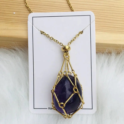 Swapable Crystal Stone Necklace for Luminous Look and Inner Calm Luxinsly