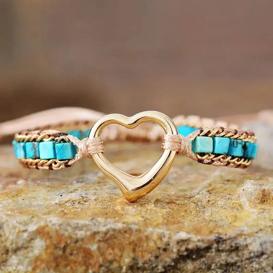 Turquoise Heart Bracelet | LAST DAY OF SALE! Luxinsly