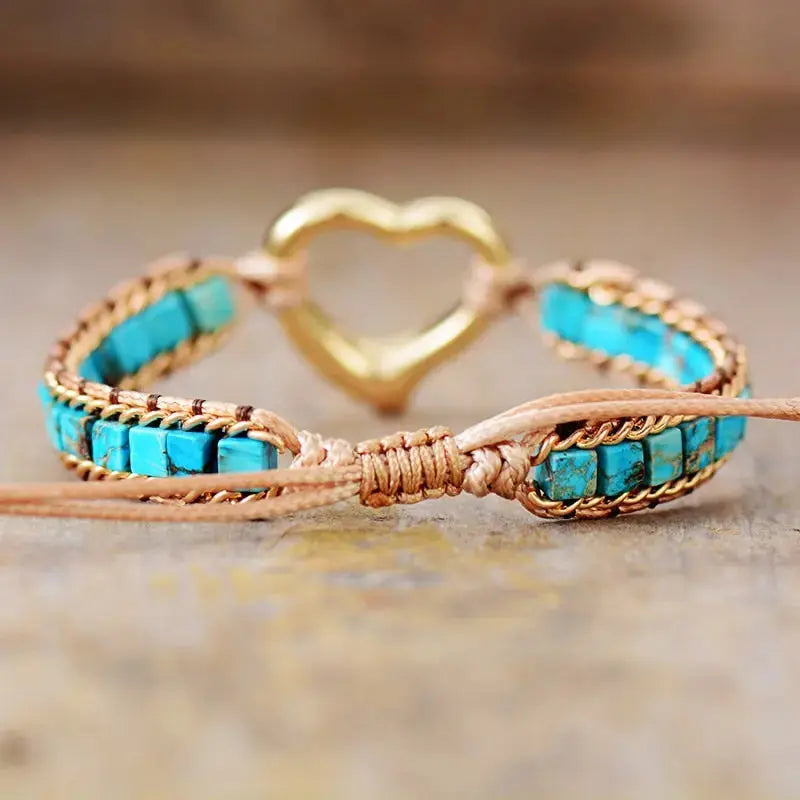 Turquoise Heart Bracelet | LAST DAY OF SALE! Luxinsly