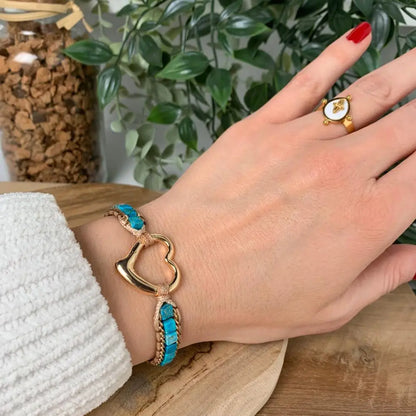 Turquoise Heart Bracelet | LAST DAY OF SALE! Luxinsly