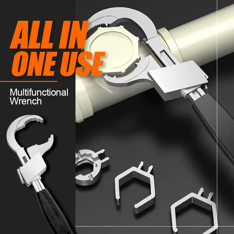 Universal Double Ended Wrench (+3 FREE Attachments) | LAST DAY OF SALE! Luxinsly