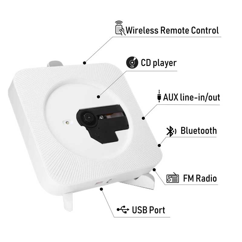 Wall Mountable CD Music Player | FINAL DAY OF SALE!