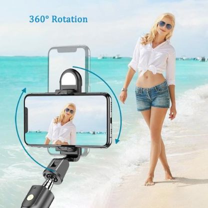 Bluetooth Selfie Stick with Built-in Light: SELFIEPRO - Luxinsly