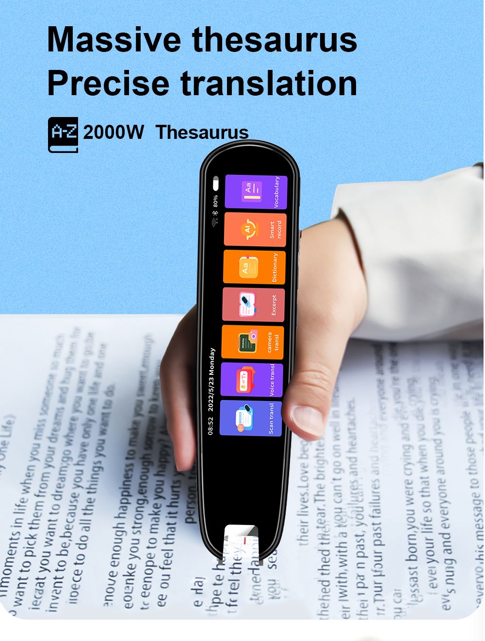 Accurate 112-Language Translation and Reading Scanner Pen