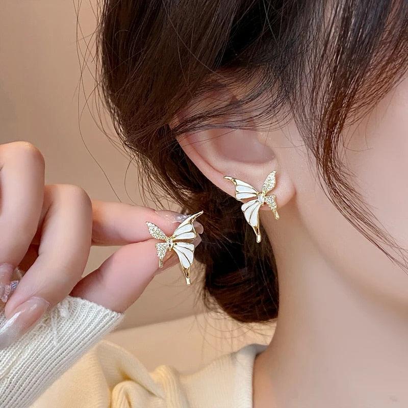 Butterfly Stud Earrings - Luxinsly
